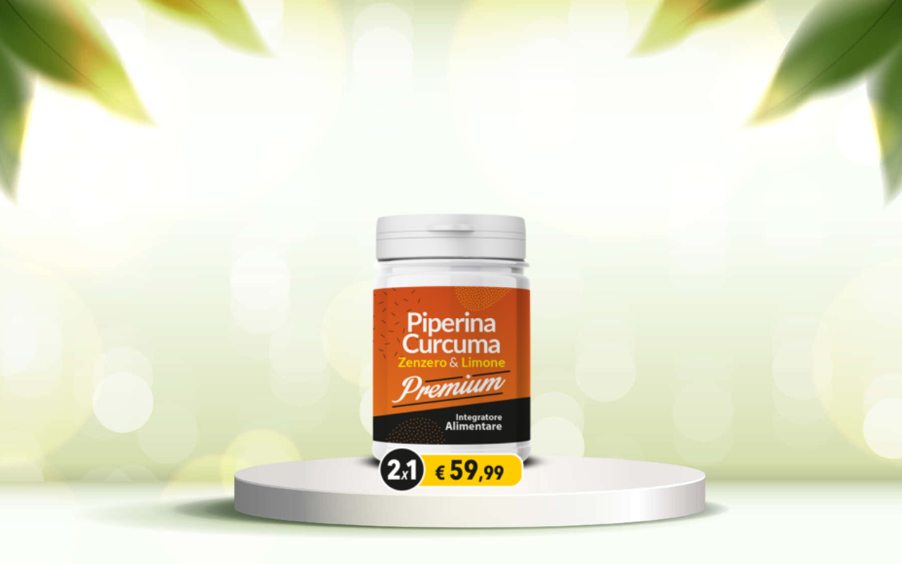 Detox naturale: prova Piperina e Curcuma Premium per intestino regolare e benessere